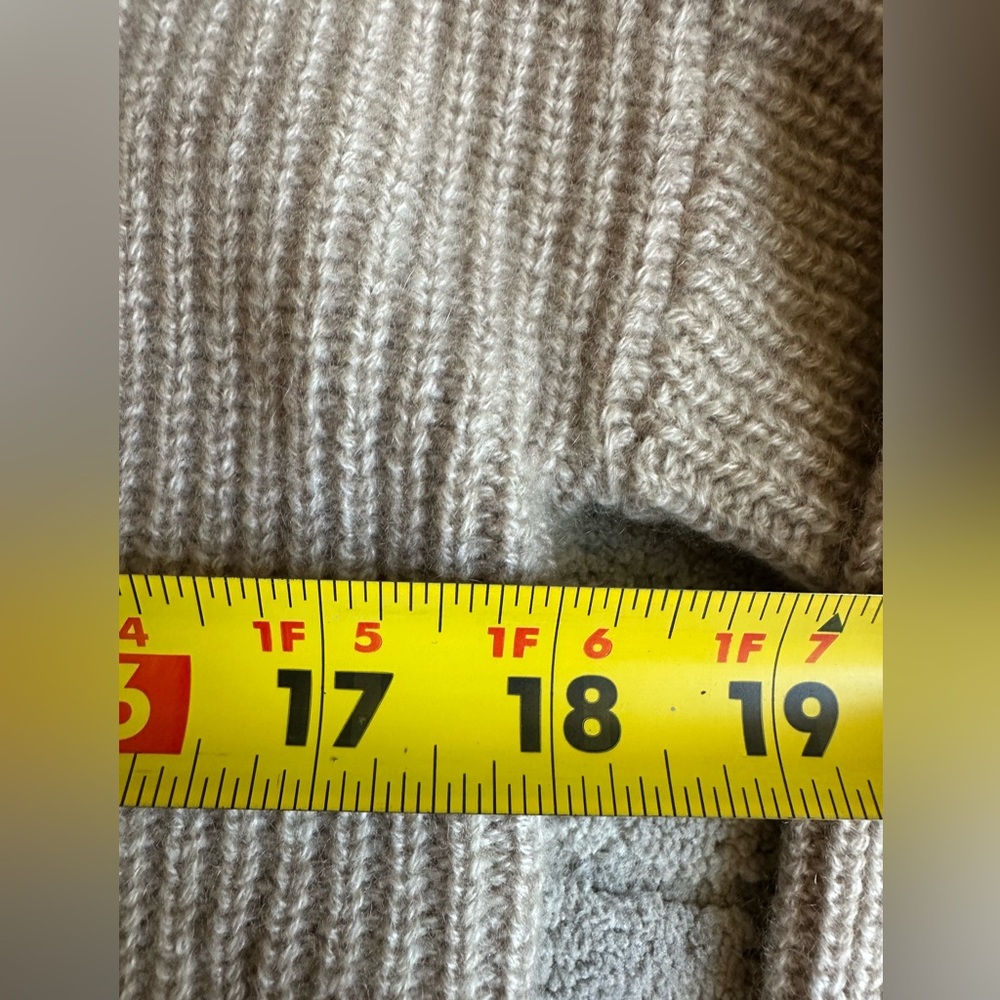One Grey Day 100% Cashmere‎ Half Zip Sweater Dress Beige New Luxury Soft Size S - Picture 7 of 8